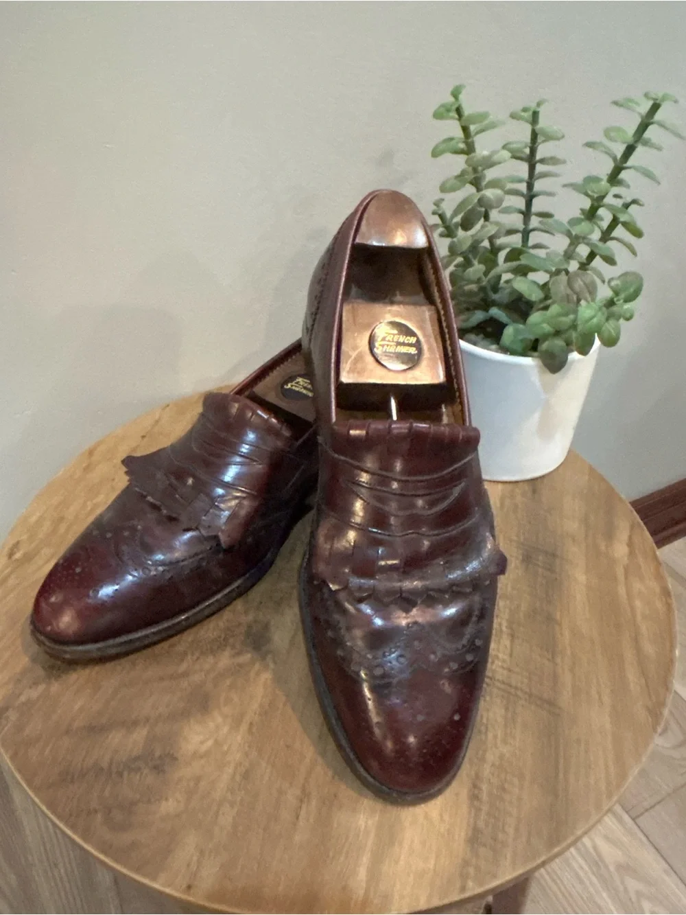 Vintage Johnston & Murphy Aristocraft USA Kiltie Wingtip Penny Loafers Mens 9.5C